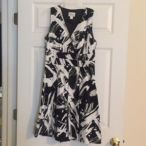 Christopher & Banks black and white print dress